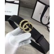 Qualità superiore replica Cintura in pelle con perla Double G Nero