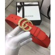 Qualità superiore replica Cintura in pelle con perla Double G Red