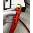 Qualità superiore replica Cintura in pelle con perla Double G Red