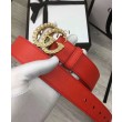 Qualità superiore replica Cintura in pelle con perla Double G Red