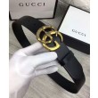 Cinture con fibbia a doppia G con serpente Nero