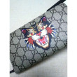 Pari all'originale replica Cat Stampa GG Supreme Zip intorno al portafoglio 451273