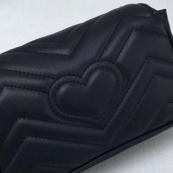 GG Marmont matelasse Borsa in pelle Super Mini 476433 Nero GG Marmont matelasse Borsa in pelle Super Mini 476433 Nero