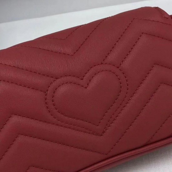 GG Marmont matelasse Borsa in pelle Super Mini 476433 Rosso GG Marmont matelasse Borsa in pelle Super Mini 476433 Rosso
