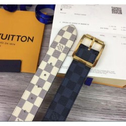 Replica Alta Qualità Qualità superiore replica Reverso 40mm Damier Azur e Damier Graphite Canvas Gold Buckle