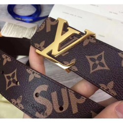 Riproduzione Fedele Qualità superiore replica Supreme x Monogram Belt Fibbia in oro marrone imitazioni Replica Alta Qualità Qualità superiore replica Supreme x Monogram Belt Fibbia in oro marrone