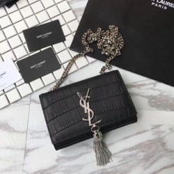 Replica Alta Qualità Borse YSLSaint Laurent Piccolo Kate Monogram Nappa in nappa nera