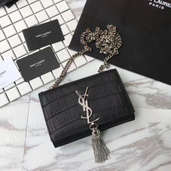 Borse YSLSaint Laurent Piccolo Kate Monogram Nappa in nappa nera Borse YSLSaint Laurent Piccolo Kate Monogram Nappa in nappa nera