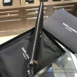 Dettagli perfetti Pochette Saint Laurent nera con hardware argento