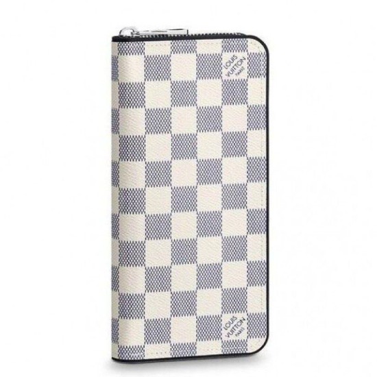 Pari all'originale replica Dettagli perfetti Portafoglio Zippy Vertical Damier Coastline N62632