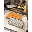 Pari all'originale replica Dettagli perfetti Portafoglio Zippy Vertical Damier Coastline N62632