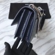 Imitazione Imitazioni borse griffate YSL Saint Laurent Media da sole lucida blu coccodrillo a rilievo