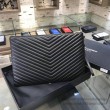 Pochette Saint Laurent nera con hardware oro