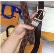 Slender 35 millimetri reversibile cintura uomo Damier Ebene Canvas Buckle M9075Q 