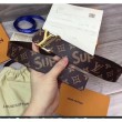 Qualità superiore replica Supreme x Monogram Belt Fibbia in oro marrone