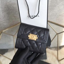 Imitazione Boy Classic Clutch Cowhide Portafoglio Nero