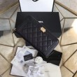 Alta gamma replica Boy Zip Around Portafoglio Cowhide Nero