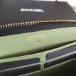 Alta gamma replica Boy Zip Around Portafoglio Cowhide Nero
