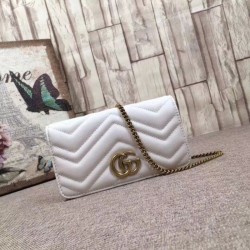 GG Marmont Studs Mini Borse Imitazioni a Tracolla 488426 Bianca