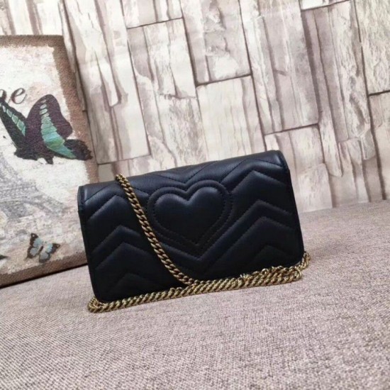 GG Marmont Studs Mini Borsa a Tracolla 488426 Nero GG Marmont Studs Mini Borsa a Tracolla 488426 Nero