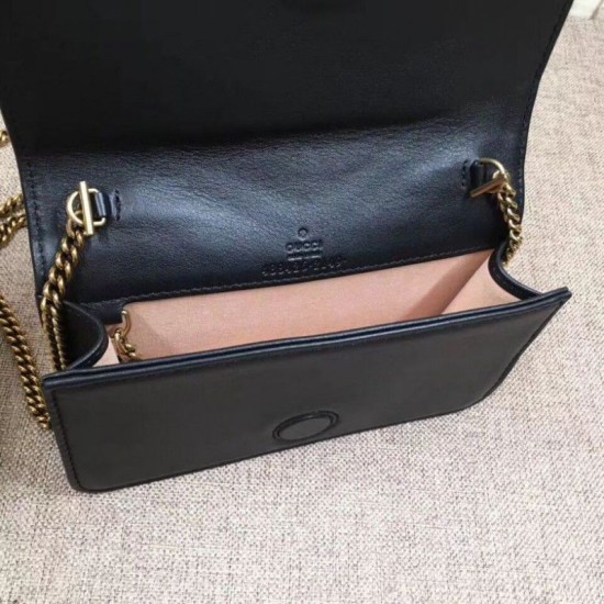GG Marmont Studs Mini Borsa a Tracolla 488426 Nero GG Marmont Studs Mini Borsa a Tracolla 488426 Nero