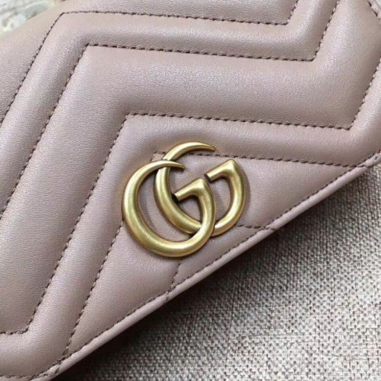 GG Marmont Studs Mini Borse Replica a Tracolla 488426 Nude