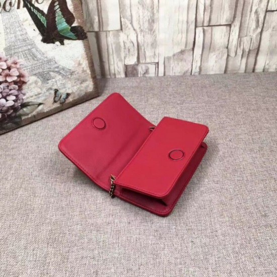GG Marmont Studs Mini Borsa a Tracolla 488426 Rosso