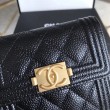 Imitazione Boy Classic Clutch Cowhide Portafoglio Nero