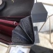 Alta gamma replica Quilted Lungo Portafoglio Cowhide Nero