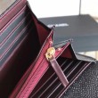 Alta gamma replica Quilted Lungo Portafoglio Cowhide Nero