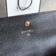 Alta gamma replica Quilted Lungo Portafoglio Cowhide Nero