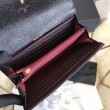 Alta gamma replica Quilted Lungo Portafoglio Cowhide Nero