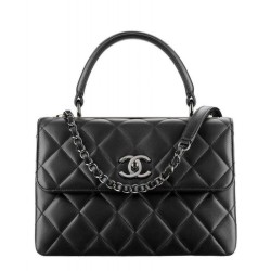 Borsa Flap con manico superiore A92236 Nero