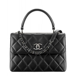 Borsa Flap con manico superiore A92236 Nero