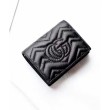 Qualità superiore replica GG Marmont Card Case 443125 Nero