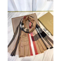 Pari all'originale replica Cammello di sciarpa di Cashmere Grande Check Classic