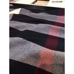 Classic Large Check Sciarpa Navy di Cashmere