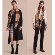 Sciarpa in Cashmere Classic in Camel Check e Lace Sciarpa in Cashmere Classic in Camel Check e Lace