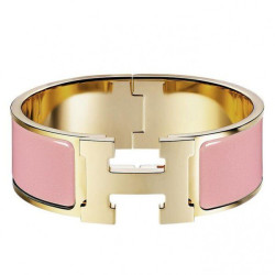 Bracciale Hermes Clic Clac H PM in smalto rosa