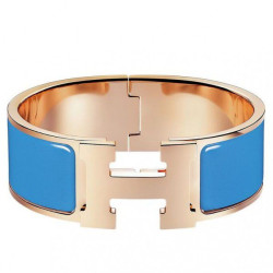 Bracciale Hermes Clic Clac H PM smaltato blu
