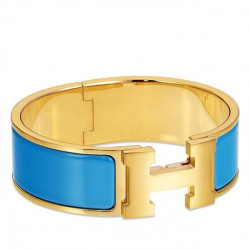 Bracciale Hermes Clic Clac H PM smaltato blu