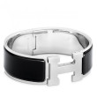 Bracciale Hermes Clic Clac H PM smaltato nero Bracciale Hermes Clic Clac H PM smaltato nero