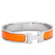 Bracciale Hermes Clic H PM in smalto arancione Bracciale Hermes Clic H PM in smalto arancione