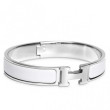 Bracciale Hermes Clic H PM in smalto bianco Bracciale Hermes Clic H PM in smalto bianco