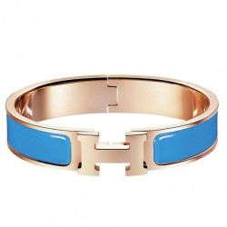 Bracciale Hermes Clic H PM in smalto blu