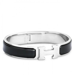 Bracciale Hermes Clic H PM in smalto nero