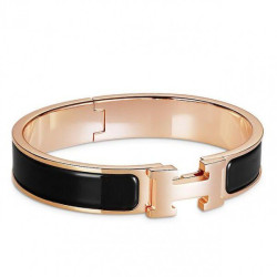 Bracciale Hermes Clic H PM in smalto nero