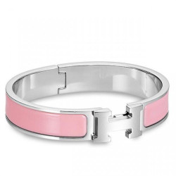Bracciale Hermes Clic H PM in smalto rosa