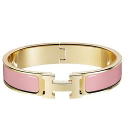 Bracciale Hermes Clic H PM in smalto rosa