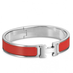 Bracciale Hermes Clic H PM in smalto rosso